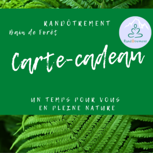 Carte cadeau pour un bain de forêt